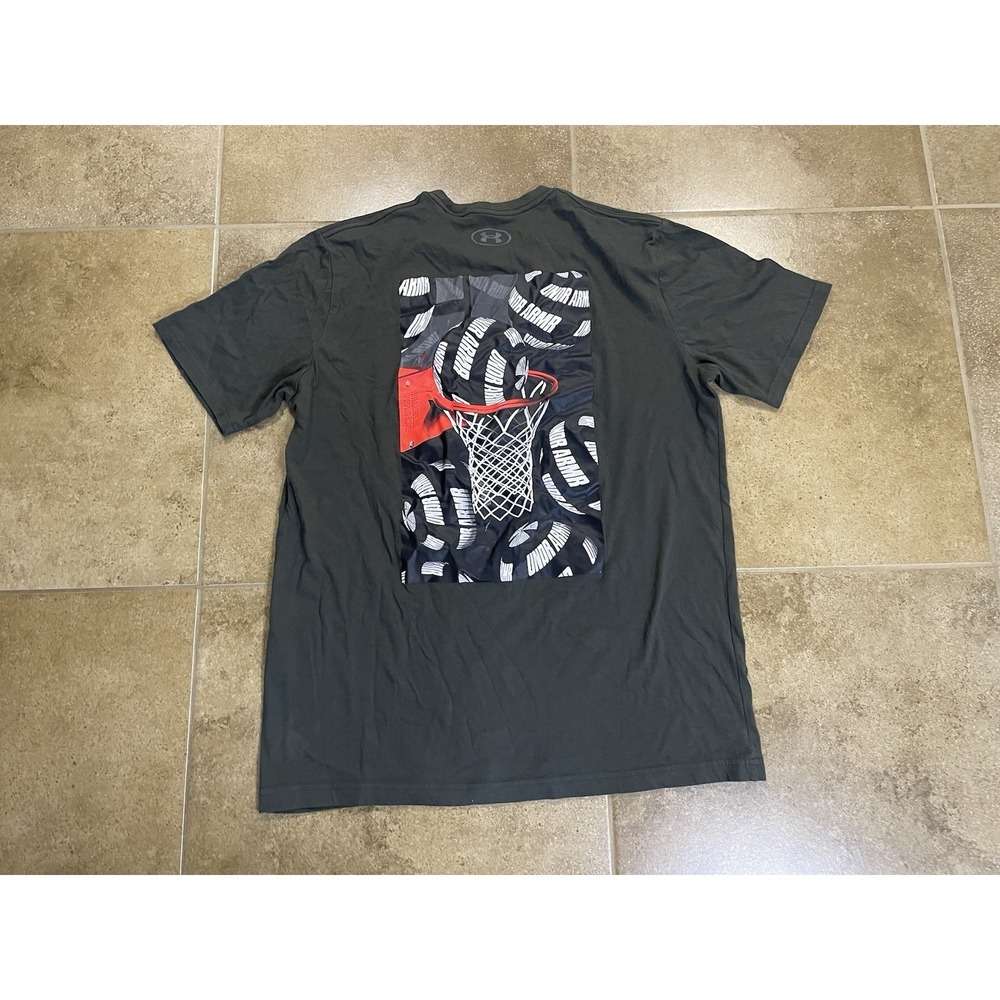 Under Armour Shirt Mens Sz L Loose Fit Gray International Hooping Association